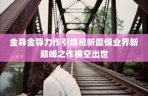 金导金导力作引爆视听震惊业界新巅峰之作横空出世