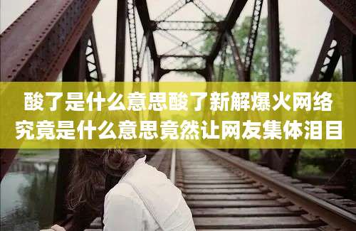 酸了是什么意思酸了新解爆火网络究竟是什么意思竟然让网友集体泪目