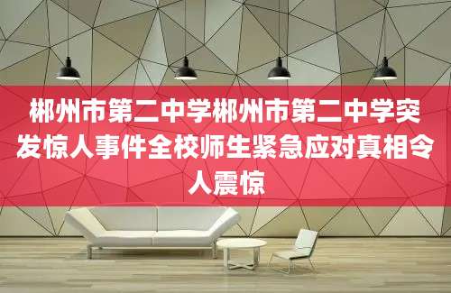 郴州市第二中学郴州市第二中学突发惊人事件全校师生紧急应对真相令人震惊