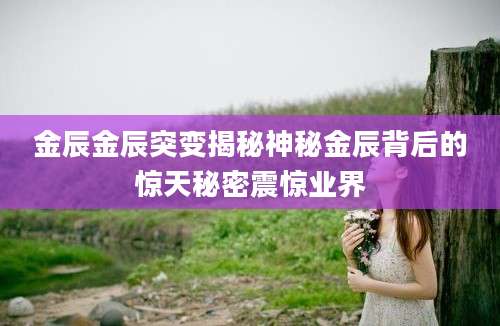 金辰金辰突变揭秘神秘金辰背后的惊天秘密震惊业界