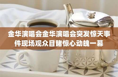 金华演唱会金华演唱会突发惊天事件现场观众目睹惊心动魄一幕