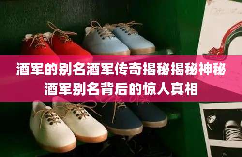 酒军的别名酒军传奇揭秘揭秘神秘酒军别名背后的惊人真相