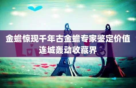 金蟾惊现千年古金蟾专家鉴定价值连城轰动收藏界