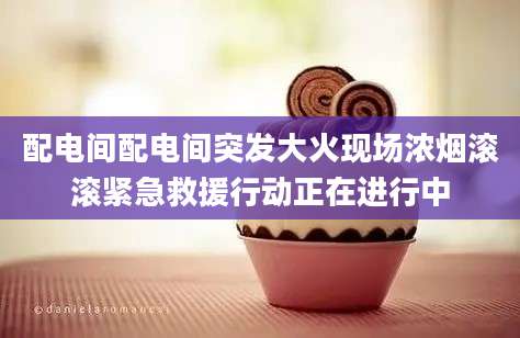 配电间配电间突发大火现场浓烟滚滚紧急救援行动正在进行中