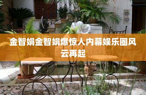 金智娟金智娟爆惊人内幕娱乐圈风云再起