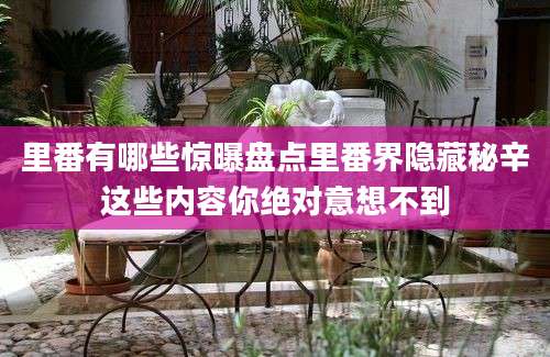 里番有哪些惊曝盘点里番界隐藏秘辛这些内容你绝对意想不到