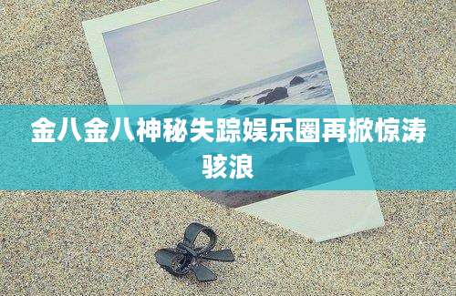 金八金八神秘失踪娱乐圈再掀惊涛骇浪