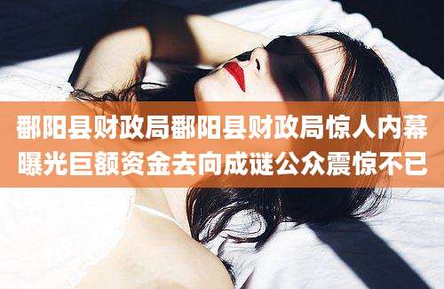 鄱阳县财政局鄱阳县财政局惊人内幕曝光巨额资金去向成谜公众震惊不已