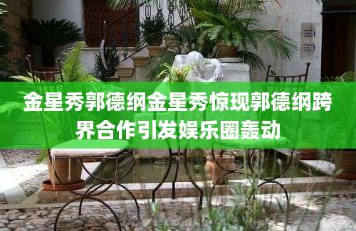 金星秀郭德纲金星秀惊现郭德纲跨界合作引发娱乐圈轰动